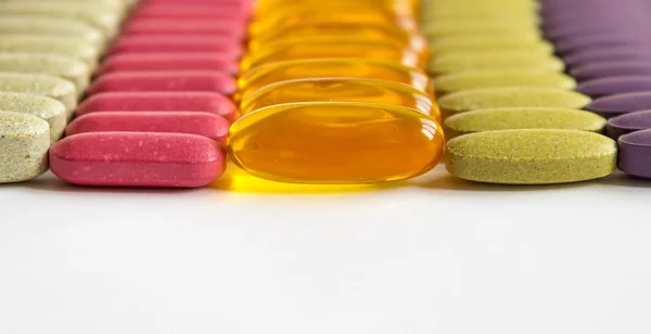 Colorful drugs border background — Stock Photo, Image