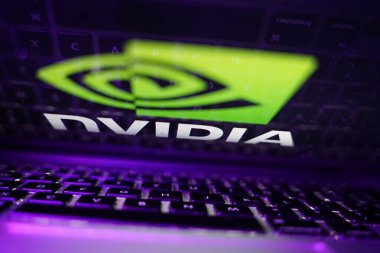 Computer with the logo of Nvidia Corporation which is a company specialized in the development of graphic processing units.THURSDAY, NOVEMBER 21, 2022. UNITED STATES, CALIFORNIA.
