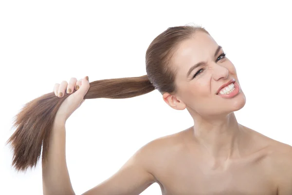 Tengo un cabello fuerte. — Foto de Stock