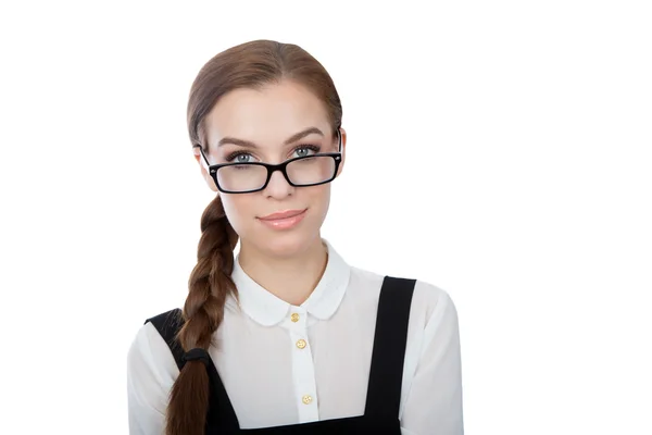 Cute girl with glasses. — Stock Photo, Image