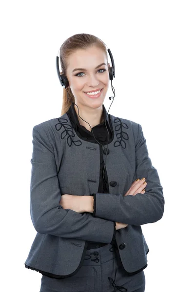 Portrait of a woman customer service worker — Stock Photo, Image