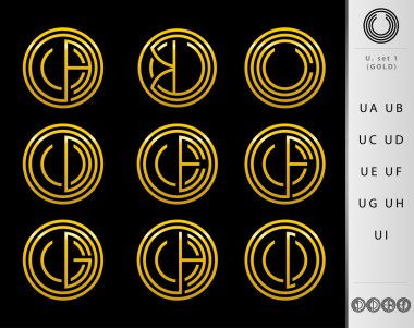 Monogram tasarımı ile harf u koymak