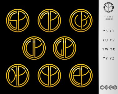 mektup y set dizayn monogram