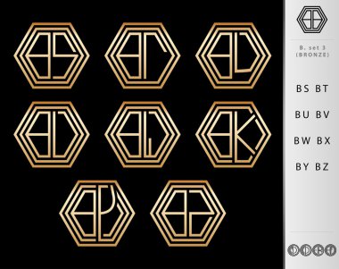 mektup b kümesi ile dizayn Monogram