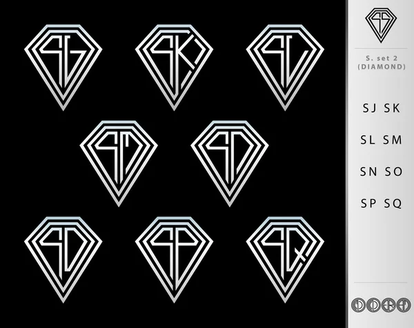 单字字母 S 集（菱形 ) — 图库矢量图片
