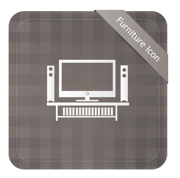 LCD tv ikona — Stockový vektor