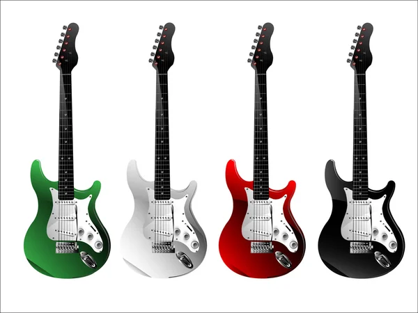 Realistische Vektor-Gitarren — Stockvektor
