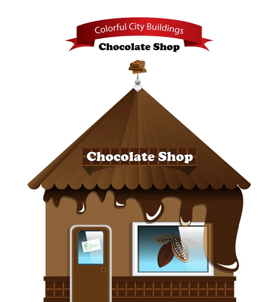 Tienda de chocolate — Vector de stock