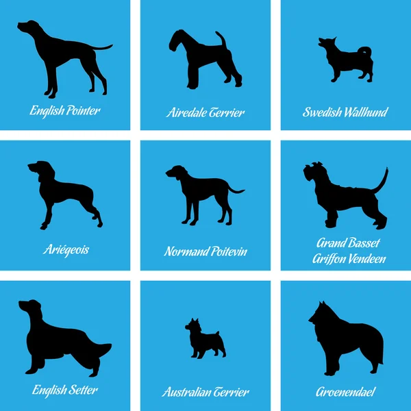 Ícones de cães — Vetor de Stock