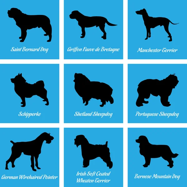 Honden pictogrammen — Stockvector