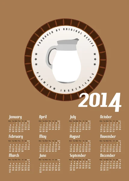 Czekolada mleczna kalendarz — Wektor stockowy
