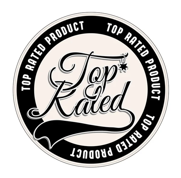 Top rated label — Stock Vector