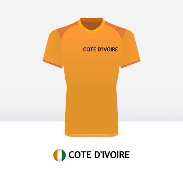 Cote D'ivoire Football Jersey — Stock Vector