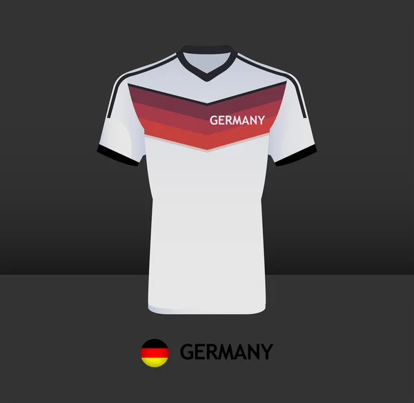 Alemania Jersey de fútbol — Vector de stock