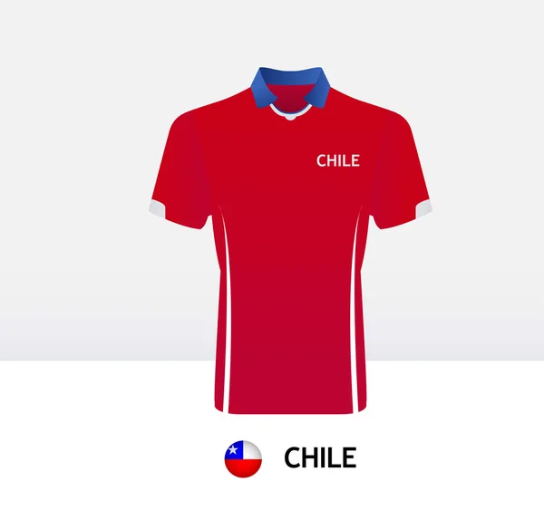 Chile Futebol Jersey — Vetor de Stock