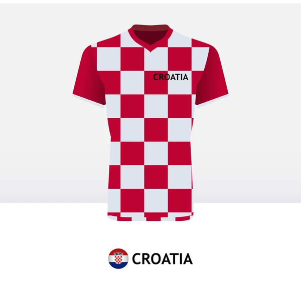 克罗地亚足球球衣 — 图库矢量图片