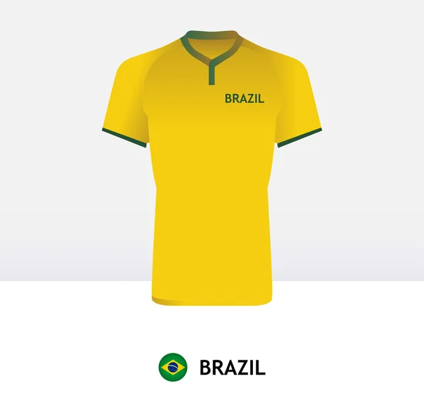 Brésil maillot de football — Image vectorielle