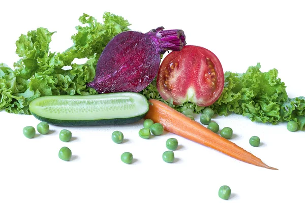 Légumes isolés sur fond blanc — Photo