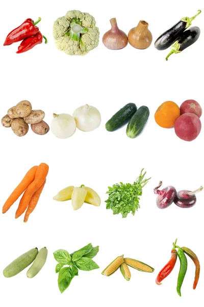 Свежие овощи изолировать — стоковое фото