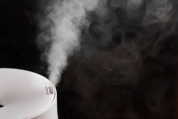 Modern Air Humidifier Black Background — Stock Photo, Image