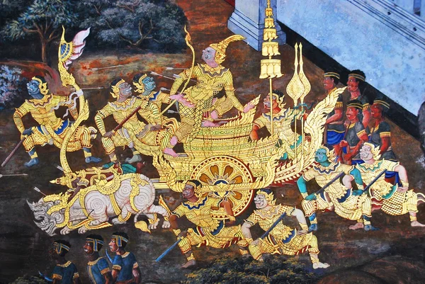 Тайское древнее искусство в храме в Таиланде Лицензионные Стоковые Фото