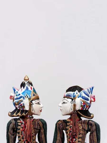戏曲 golek，传统的印尼木偶 图库照片