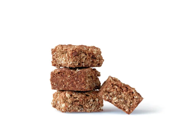 ev yapımı yulaflı kurabiye cevizli izole yığını