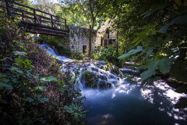 Hırvatistan 'ın güneyindeki Krka Ulusal Parkı' nda şelaleler.