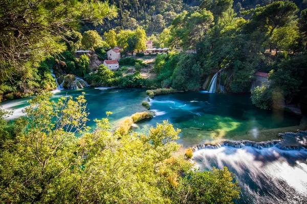 Watervallen Nationaal Park Krka Het Zuiden Van Kroatië — Stockfoto