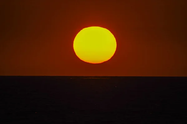 Maravilhoso Pôr Sol Mar Adriático Península Balcânica Montenegro Europa — Fotografia de Stock