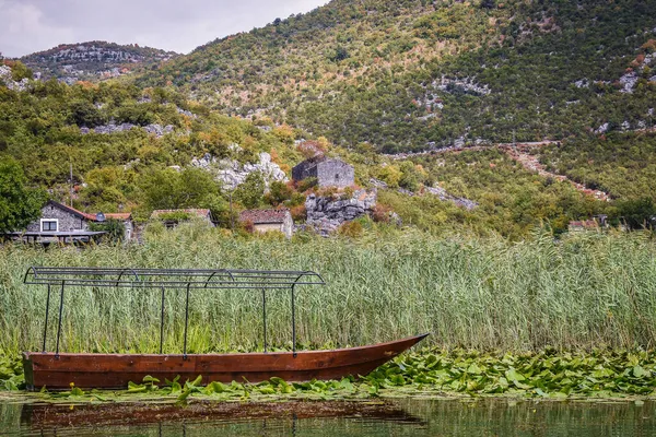 Krásné Jezero Skadar Černé Hoře Největší Jezero Balkáně — Stock fotografie