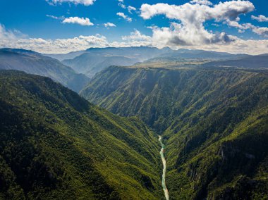 Karadağ, Balkanlar 'daki vahşi Tara nehrinin derin kanyonu. Avrupa 'nın en derin kanyonu..