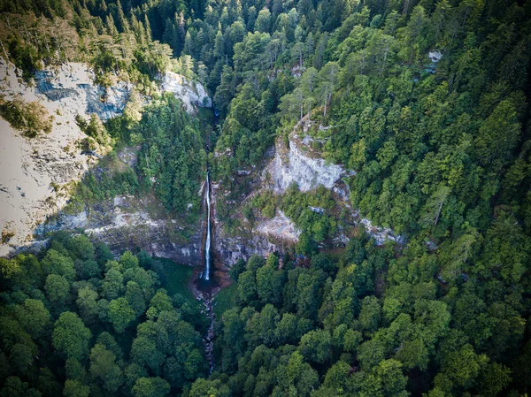 Vízesés Skakavac Perucica Esőerdőben Sutjeska Nemzeti Parkban — Stock Fotó