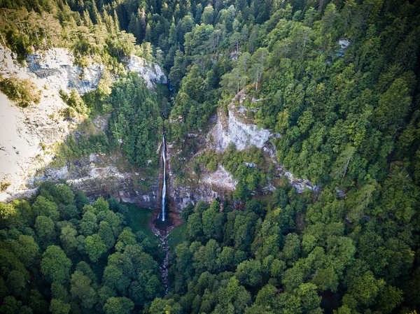 Vízesés Skakavac Perucica Esőerdőben Sutjeska Nemzeti Parkban — Stock Fotó