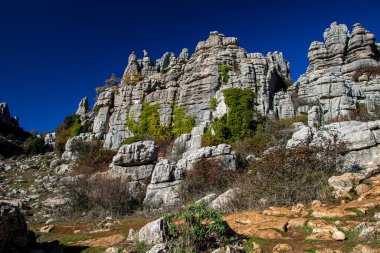 Torcal de Antequera Tabiat Parkı karstik manzara Avrupa'nın en etkileyici örneklerinden birini içerir. Bu doğal park Antequera yer alır. İspanya.