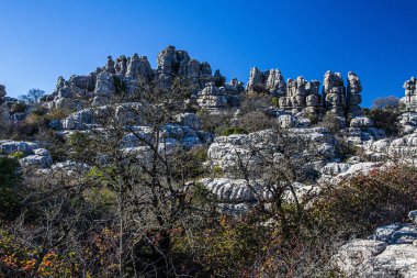 Torcal de Antequera Tabiat Parkı karstik manzara Avrupa'nın en etkileyici örneklerinden birini içerir. Bu doğal park Antequera yer alır. İspanya.