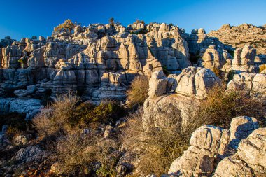 Torcal de Antequera Tabiat Parkı karstik manzara Avrupa'nın en etkileyici örneklerinden birini içerir. Bu doğal park Antequera yer alır. İspanya.