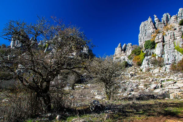 Torcal Antequera Természetes Park Tartalmazza Egyik Leginkább Figyelemre Méltó Példa — Stock Fotó