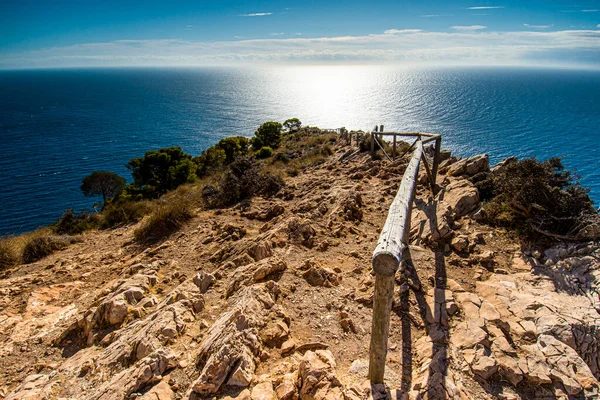 Ισπανική Ακτή Τοπίο Στην Ανδαλουσία Cliffs Maro Cerro Gordo Natural — Φωτογραφία Αρχείου