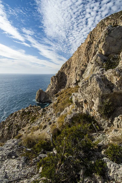 Paesaggio Costiero Spagnolo Andalusia Scogliere Del Parco Naturale Maro Cerro — Foto Stock