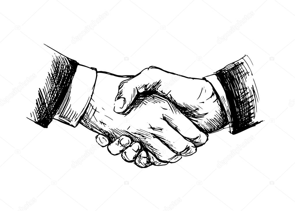 Dessin serrer la main image vectorielle par onot © Illustration 42484491