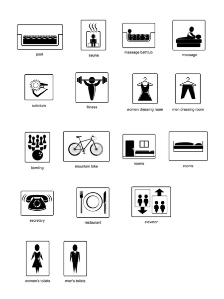 Une collection de pictogrammes — Image vectorielle