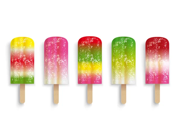 Set van vector ijs lollies — Stockvector