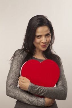 beyaz kız kalp şekli kutu şeker Sevgililer da için holding