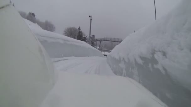 Tubo de nieve — Vídeo de stock