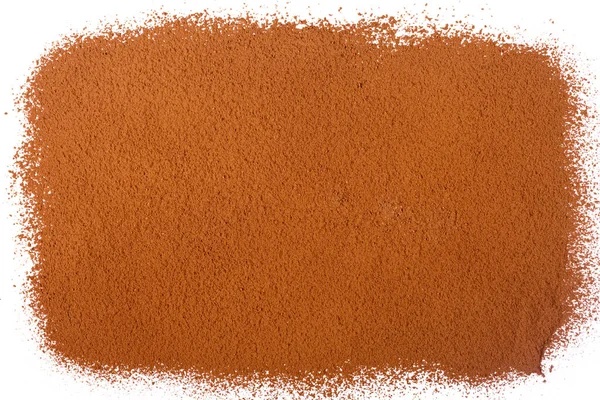 Beyaz arkaplanda izole edilmiş kopya alanı olan kakao tozu arkaplanı