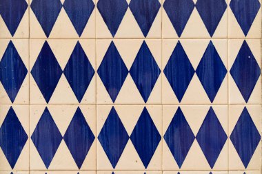 Portekiz 'deki güzel boyanmış fayanslardaki desenler ve dokular