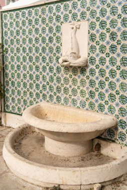 Portekiz 'deki güzel boyanmış fayanslardaki desenler ve dokular