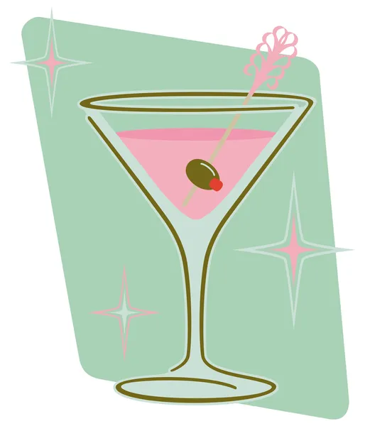 Retro Martini — Stock Vector