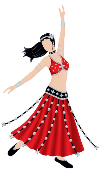 Danseuse tribale du ventre — Image vectorielle